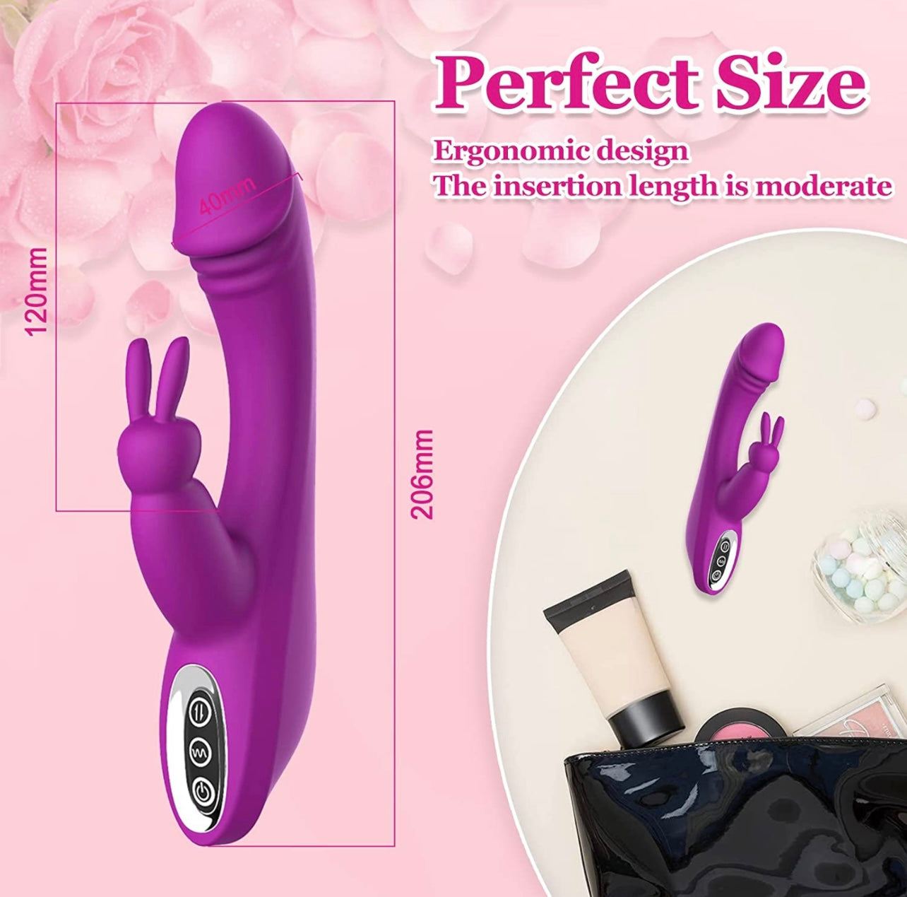 Rabbit Realistic Vibrating Dildo