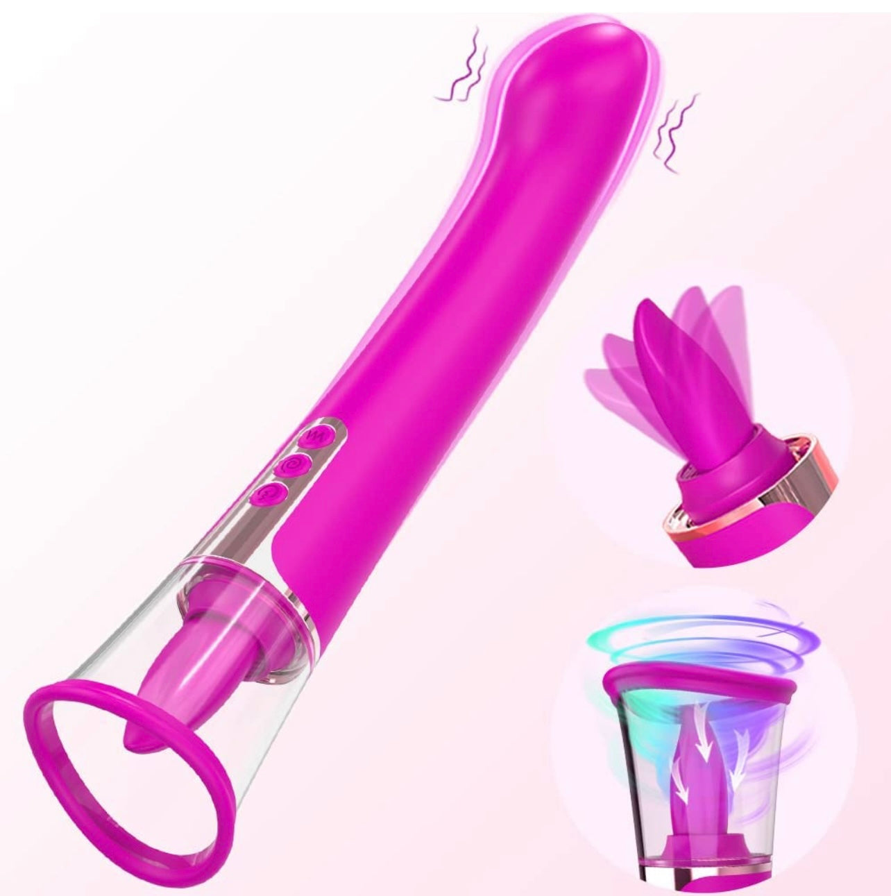 3 in 1 Licking and Sucking Vibrator