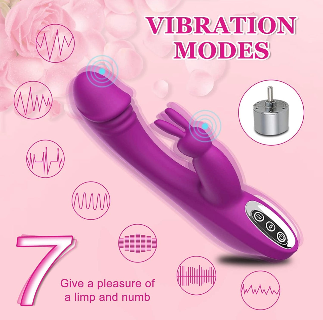 Rabbit Realistic Vibrating Dildo